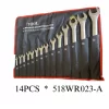 14pcs-chrome plated -raised panel combination wrench