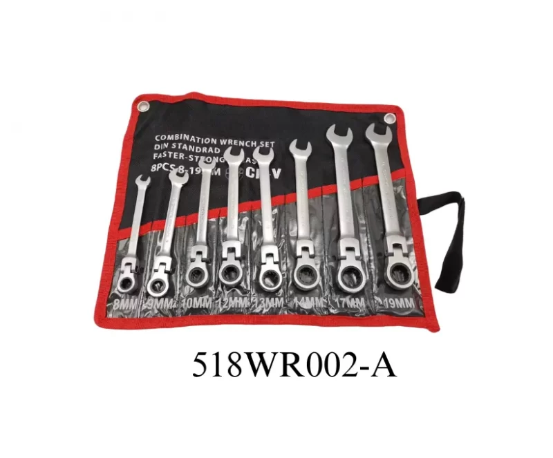 72 Tooth Flexible ratchet combination wrench-8PCS-518WR002-A