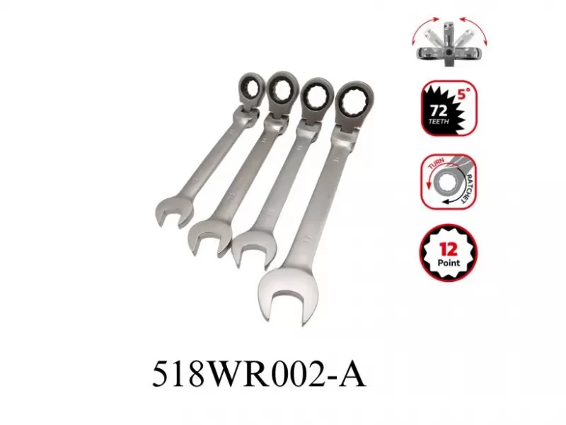 72Tooth Flexiable ratchet combination wrench-518WR002-A