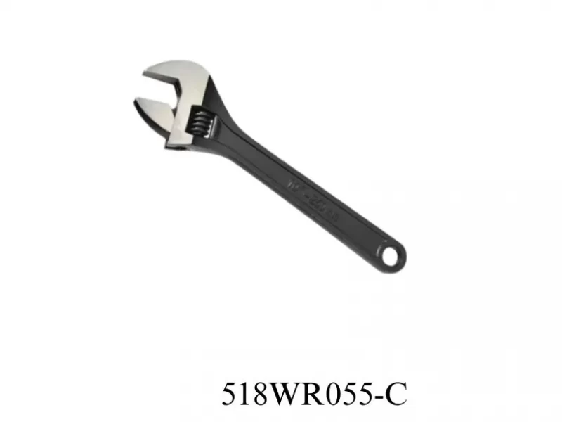 Black finish adjustable wrench-518WR055-C