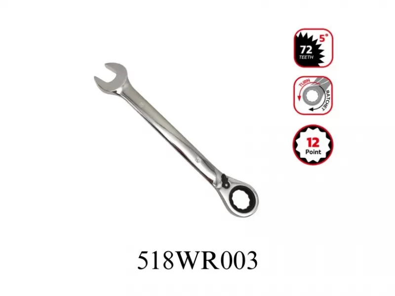 Reversible ratcheting combination wrench