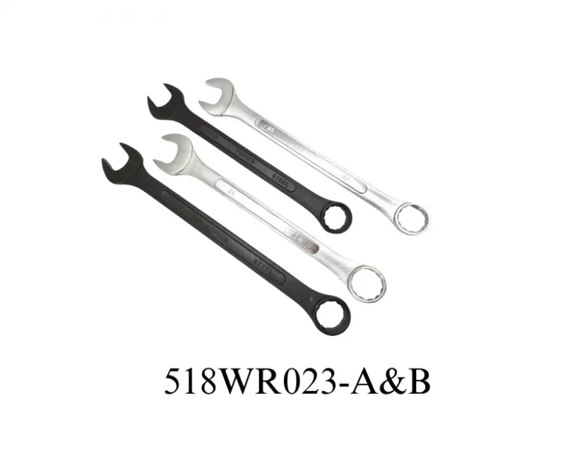 raised panel combination wrench-chrome plated&black finish